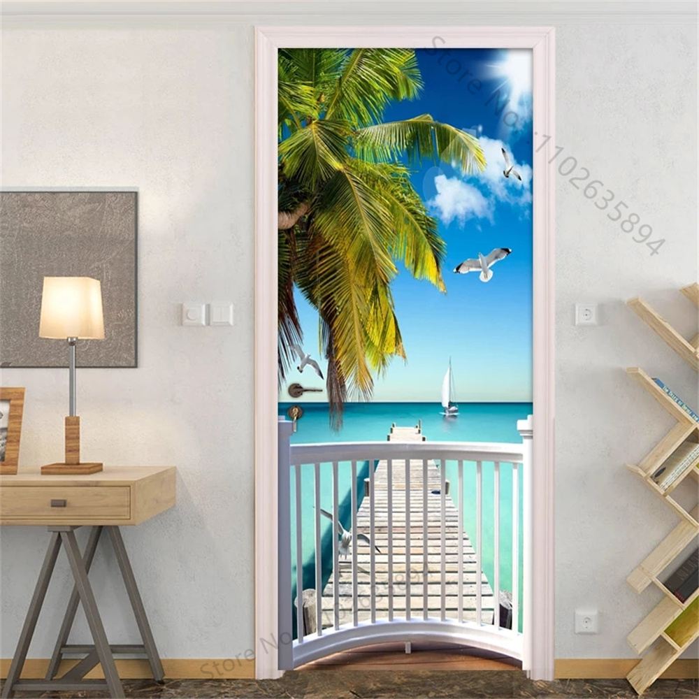 Natural Scenery Beach Waterfal - Full Cover Adhesive review and price