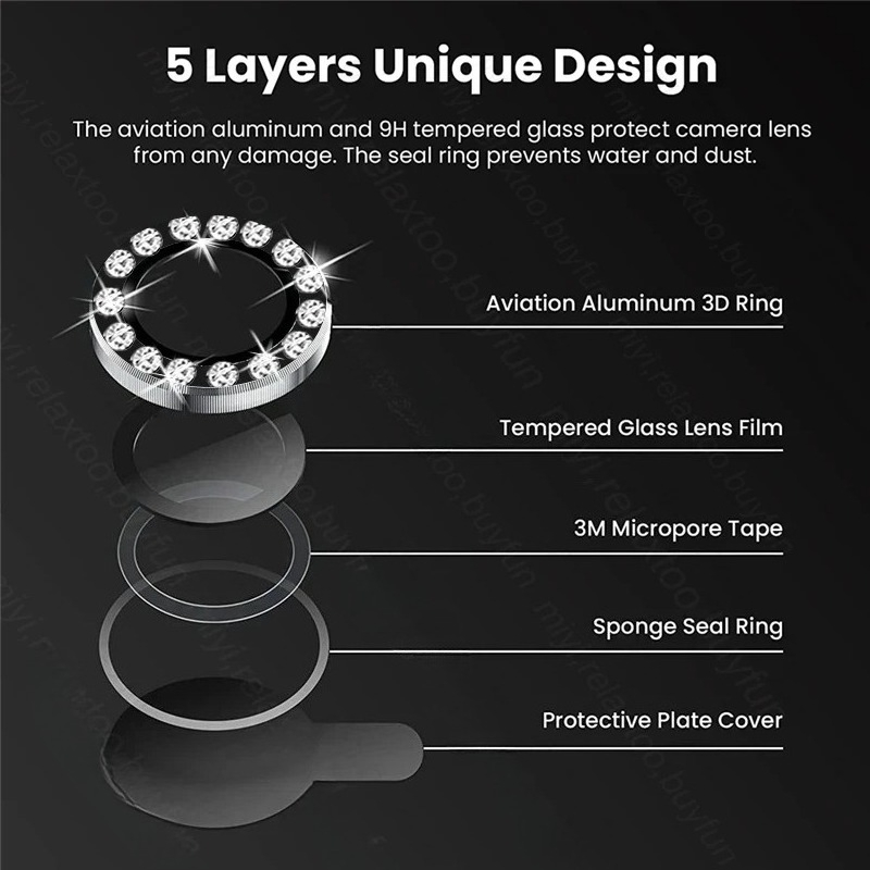 3D Rhinestone Sparkling 9H Len - Tempered Glass Screen 9H review and price
